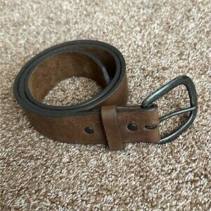 Justin Cowhide Leather Belt Brown Mens Unisex Work Basic 30 232BD Made In USA
